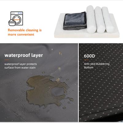 Show full view: BingoPaw Orthopedic Sofa Dog & Cat Bed with Removable Cover, Grey, X-Large slide 6 of 10