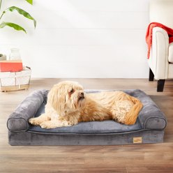 BingoPaw Orthopedic Sofa Dog & Cat Bed with Removable Cover, Grey, XX-Large