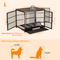 Show in main carousel: BingoPaw Wooden 3-Door Furniture Style Dog & Cat Crate End Table with Removable Tray, Black, Large slide 8 of 11