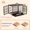 Show in main carousel: BingoPaw Wooden 3-Door Furniture Style Dog & Cat Crate End Table with Removable Tray, Black, X-Large slide 6 of 10