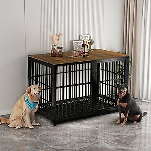 Yaheetech Indestructible Dog Crate, Black