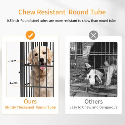 Show full view: BingoPaw Wooden 3-Door Furniture Style Dog & Cat Crate End Table with Removable Tray, Black, XX-Large slide 8 of 10