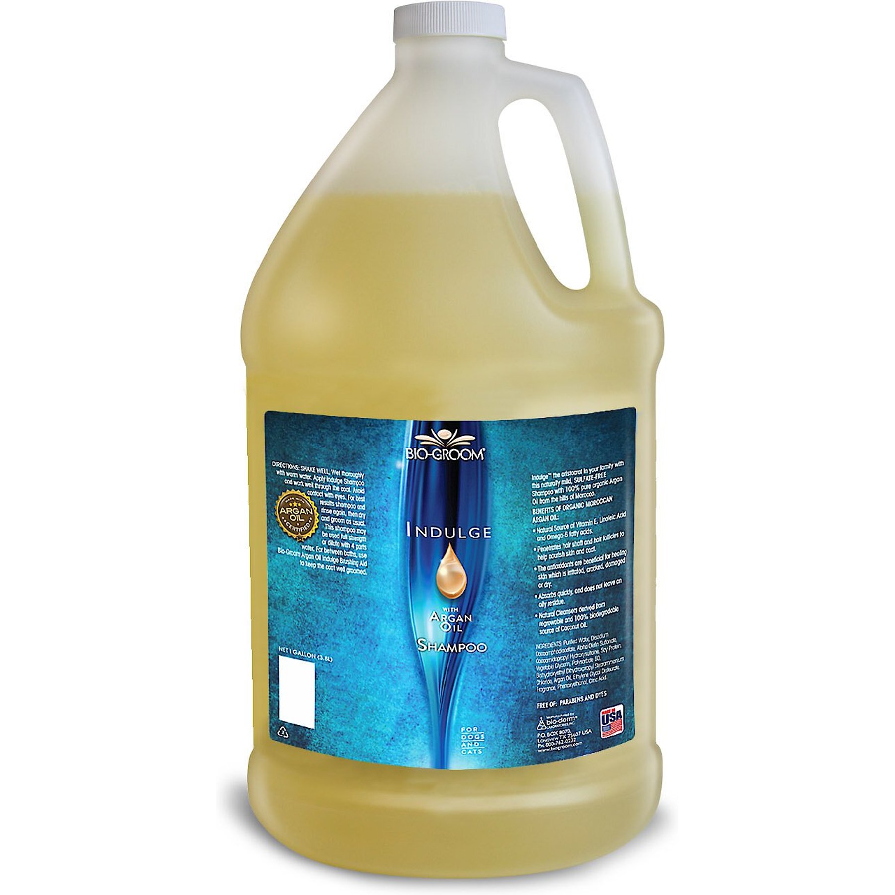 Bio-Groom Indulge Sulfate-Free Argan Oil Dog Shampoo, 1-gal bottle