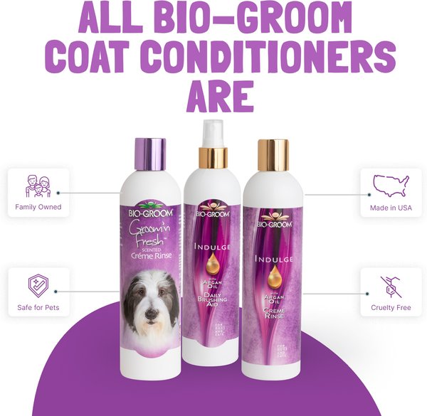 Show full view: Bio-Groom Indulge with Argan Oil Daily Brushing Aid Dog Spray, 8-fl oz bottle slide 5 of 8