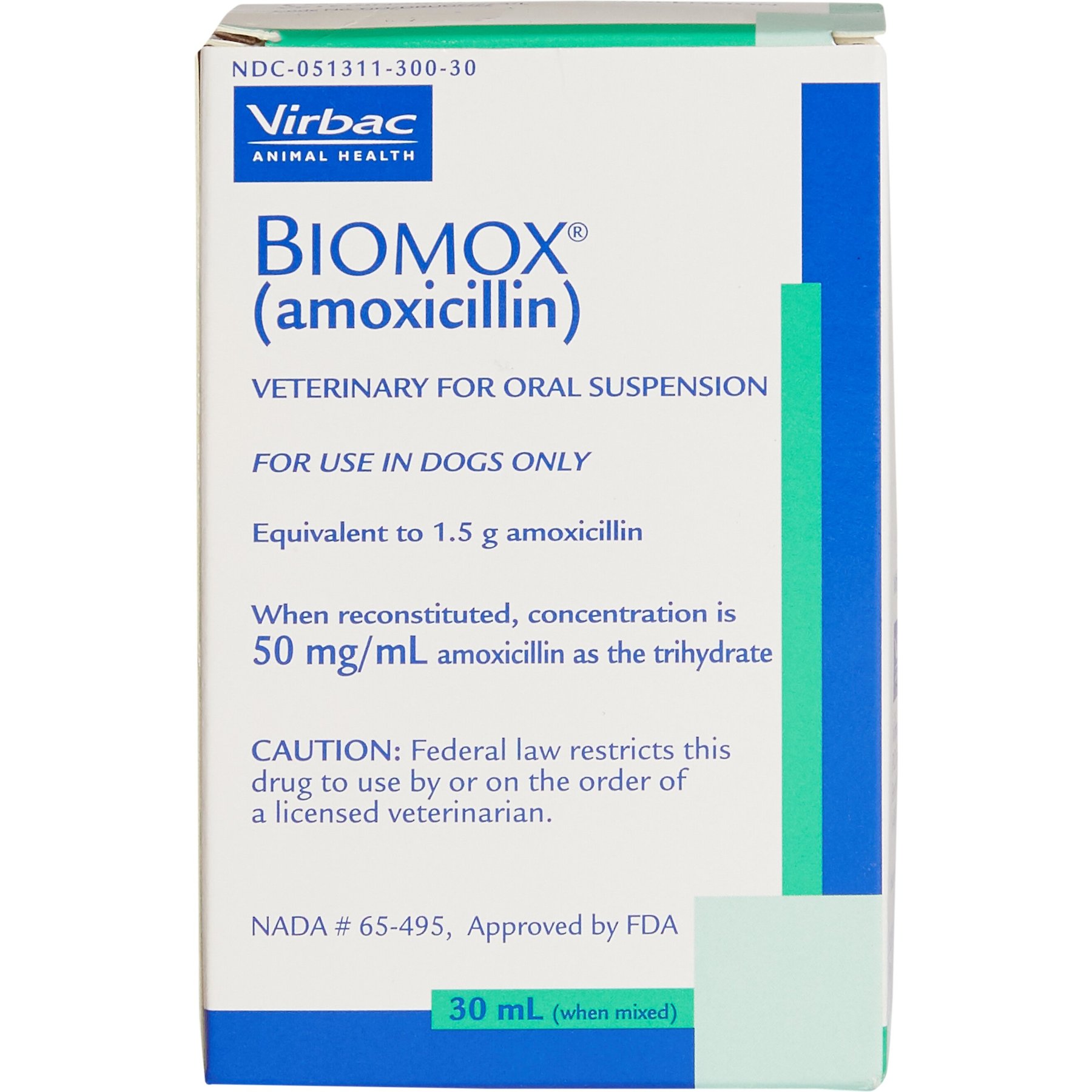 Biomox Oral Suspension for Dogs, 50 mg/mL 30-mL