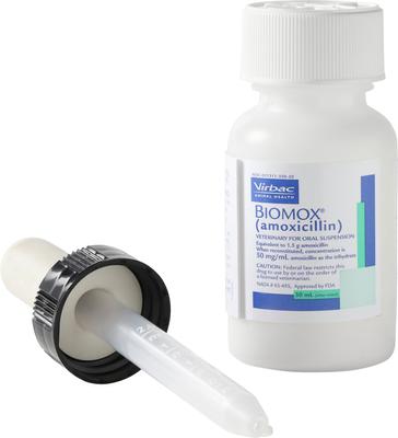 Show full view: Biomox (Amoxicillin) Oral Suspension for Dogs, 50 mg/mL 30-mL slide 5 of 7