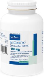Biomox (Amoxicillin) Tablets for Dogs, 100-mg, 30 tablets slide 1 of 5
