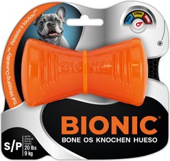 Bionic Bone Tough Treating Dog Chew Toy, Orange, Small: 3.5-in slide 1 of 8