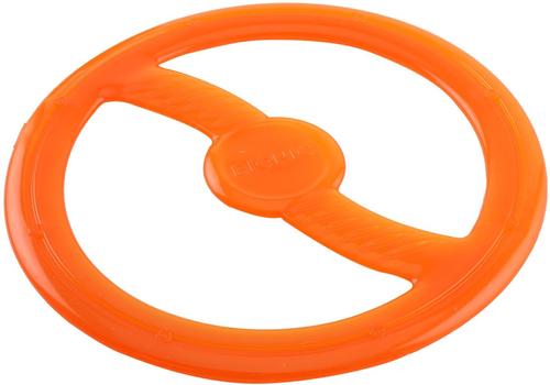 Show full view: Bionic Toss-N-Tug Tough Dog Fetch Toy, Orange, Large: 9-in slide 2 of 9