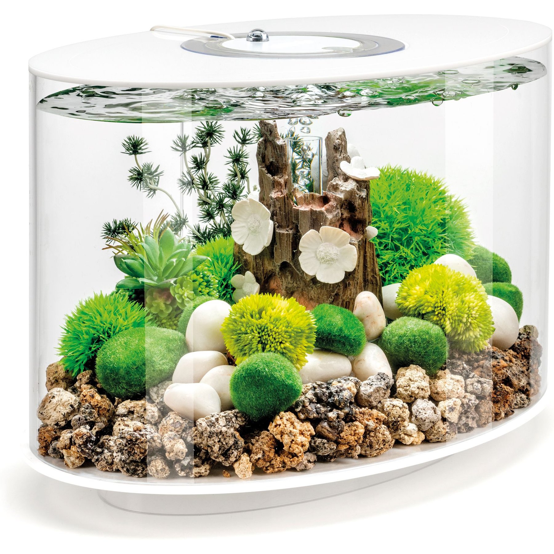 biOrb LOOP 15 MCR Light Fish Aquarium, 4-gal, White