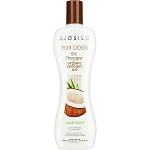 BioSilk Silk Therapy Organic Coconut Oil Dog Conditioner, 12-fl oz bottle