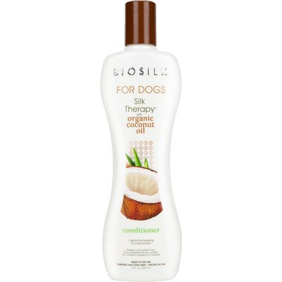 BioSilk BioSilk Silk Therapy Organic Coconut Oil Dog Conditioner, 12-fl oz bottle