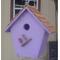 Show in main carousel: Bird Houses by Mark Cabin Bird House, Lavender slide 3 of 3