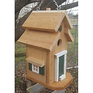 Bird Houses by Mark Cedar Cottage Bird House, Green