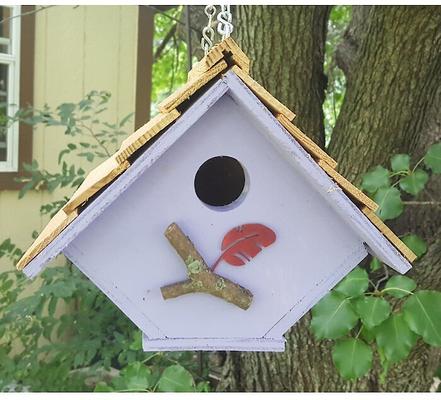 Show full view: Bird Houses by Mark Chalet Wren Bird House, Lavender slide 2 of 4