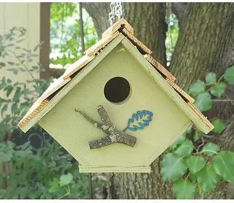 Show full view: Bird Houses by Mark Chalet Wren Bird House, Sage slide 3 of 3