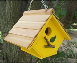 Bird Houses by Mark Chalet Wren Bird House, Yellow