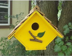 Bird Houses by Mark Chalet Wren Bird House, Yellow slide 2 of 4