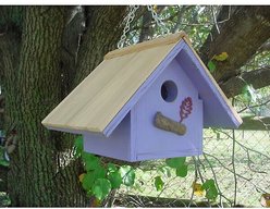 Bird Houses by Mark Chateau Wren Bird House, Lavender