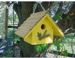 Bird Houses by Mark Chateau Wren Bird House, Yellow