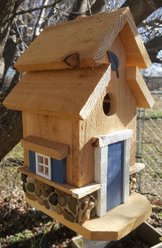 Bird Houses by Mark Chesapeake Cedar Bird House, Blue