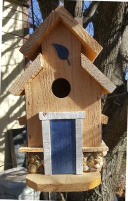 Show full view: Bird Houses by Mark Chesapeake Cedar Bird House, Blue slide 2 of 4