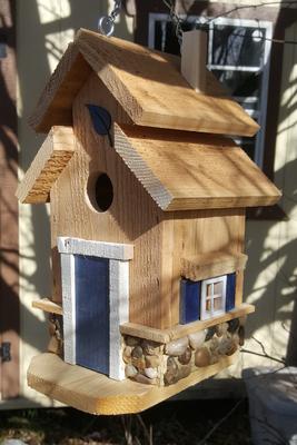 Show full view: Bird Houses by Mark Chesapeake Cedar Bird House, Blue slide 3 of 4