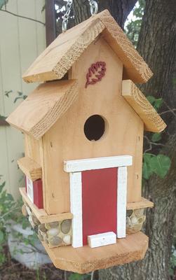 Show full view: Bird Houses by Mark Chesapeake Cedar Bird House, Red slide 2 of 3