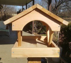 Bird Houses by Mark Fly Thru Cedar Bird Feeder slide 2 of 4
