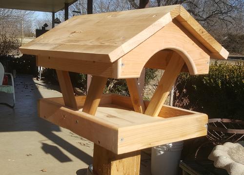 Show full view: Bird Houses by Mark Fly Thru Cedar Bird Feeder slide 3 of 5
