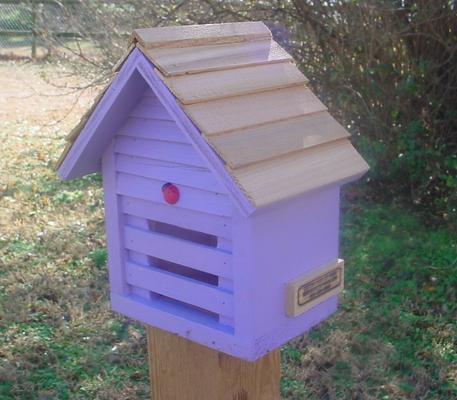 Show full view: Bird Houses by Mark Homestead Ladybug Bird House, Lavender slide 3 of 4