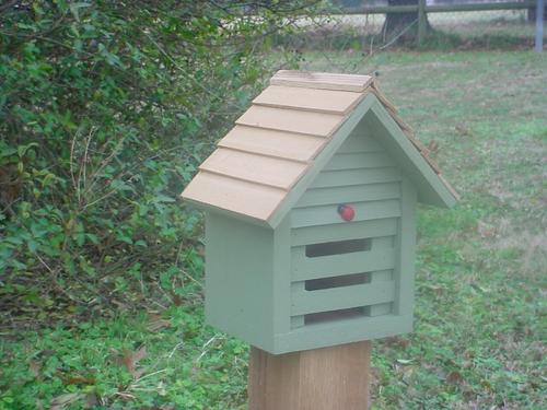 Show full view: Bird Houses by Mark Homestead Ladybug Bird House, Sage slide 2 of 4