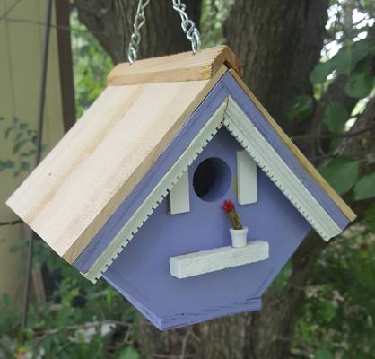 Show full view: Bird Houses by Mark Victorian Wren Bird House, Lavender slide 2 of 4