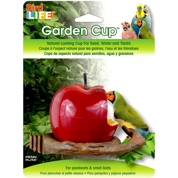 Buddeez Bird Seed Dispenser with Scoop, Clear & White, 1.6-qt