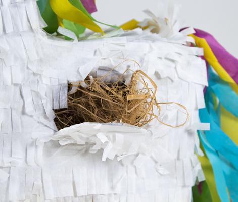 Show full view: Bird Life Bird Unicorn Pinata with Natural Nesting Material slide 3 of 5
