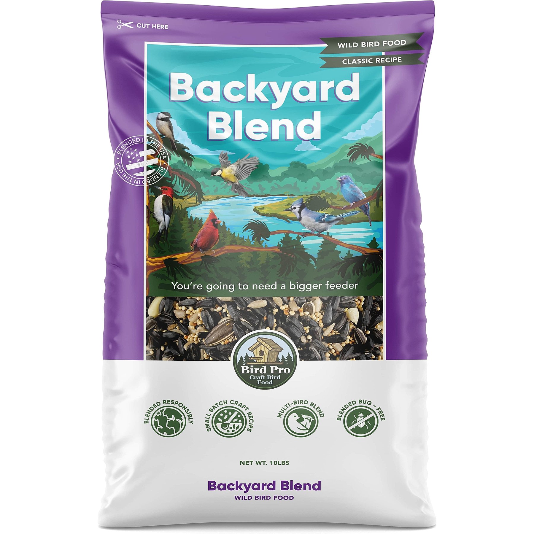 Bird Pro Backyard Blend Classic Bird Food, 10-lb bag