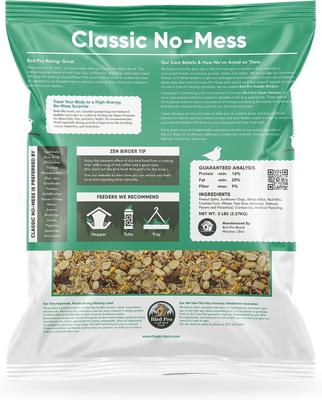 Show full view: Bird Pro Classic No-Mess Bird Food, 5-lb bag slide 2 of 4
