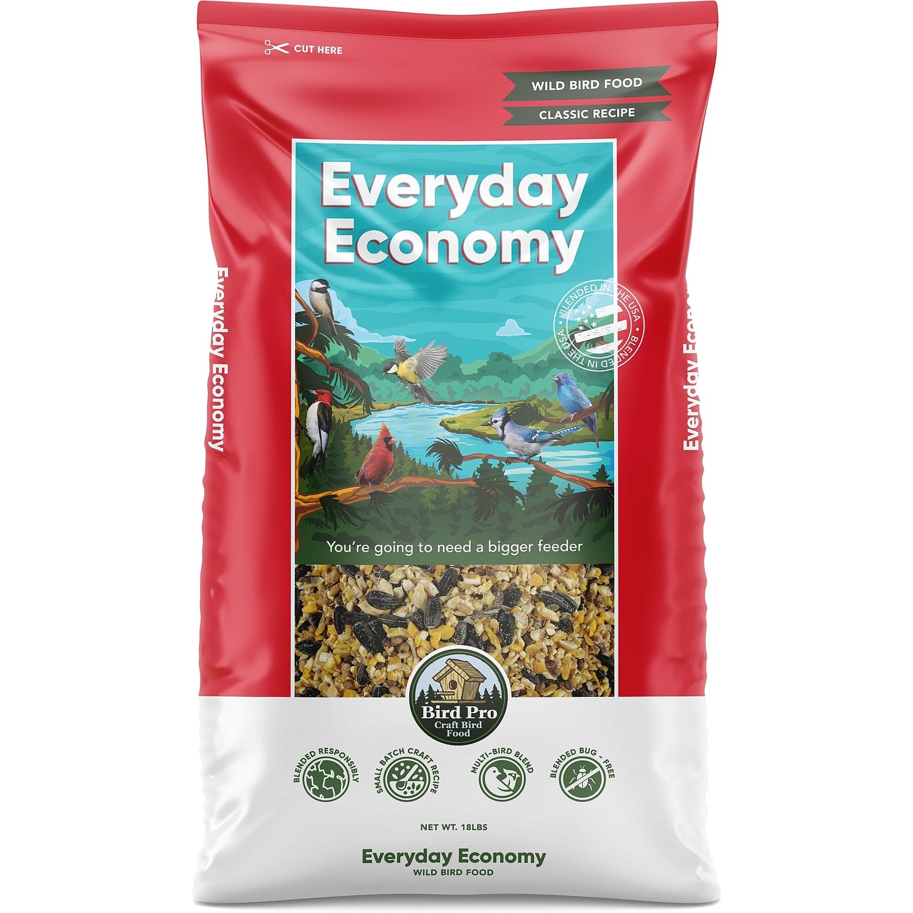 Bird Pro Everyday Economy Classic Bird Food, 18-lb bag