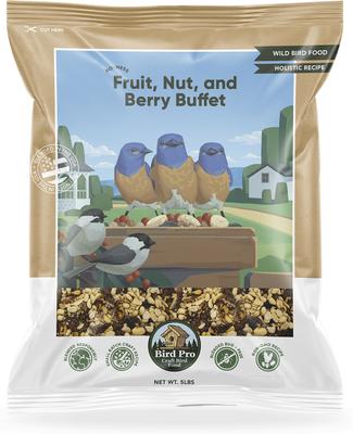 Show full view: Bird Pro No-Mess Fruit, Nut, & Berry Buffet Holistic Bird Food, 5-lb bag slide 1 of 3