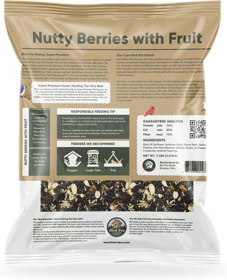 Show full view: Bird Pro Nutty Berries with Fruit Holistic Bird Food, 5-lb bag slide 2 of 5