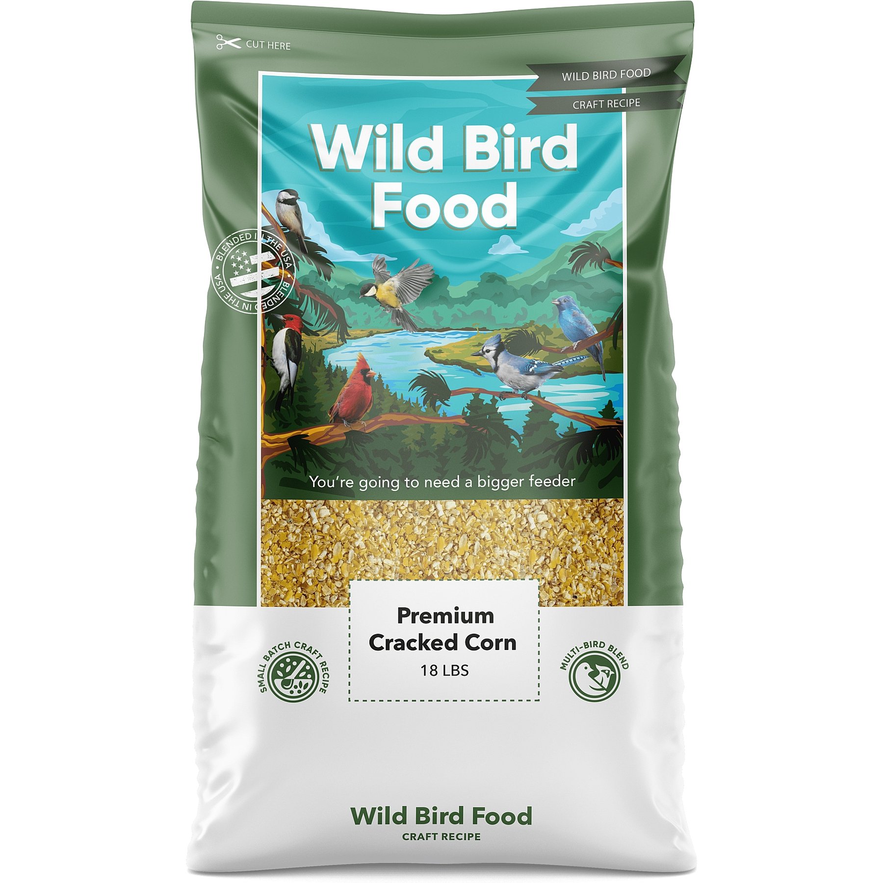 Bird Pro Premium Cracked Corn Bird Food, 18-lb bag