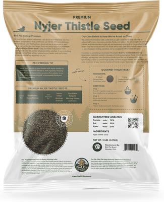 Show full view: Bird Pro Premium Nyjer Thistle Seeds Bird Food, 5-lb bag slide 2 of 3