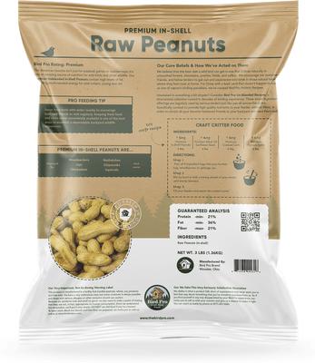 Show full view: Bird Pro Premium Raw Peanuts In-Shell Bird Food, 3-lb bag slide 2 of 5