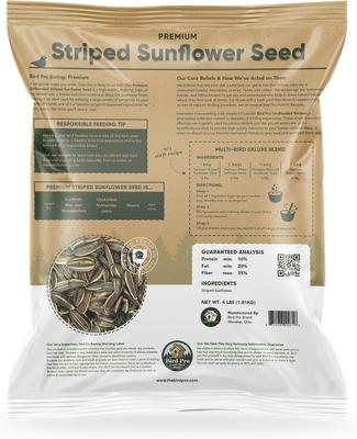 Show full view: Bird Pro Premium Striped Sunflower Seeds Bird Food, 4-lb bag slide 2 of 4