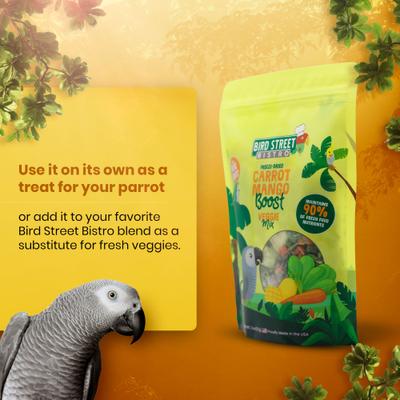 Show full view: Bird Street Bistro Carrot Mango Boost Seed Blend Pellet Bird Food, 2-oz bag slide 4 of 6
