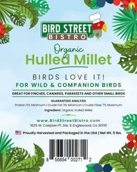 Bird Street Bistro Organic Hulled Millet Bird Seed, 5-lb bag