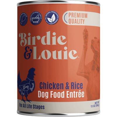 Birdie & Louie Birdie & Louie Chicken & Rice Flavored Pate Canned Dog Food, 13-oz, case of 12