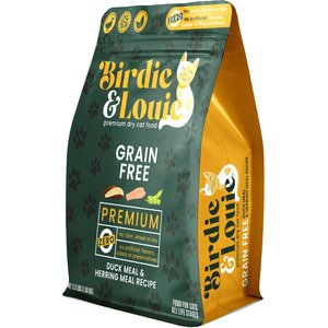 Birdie & Louie Grain-Free Duck & Herring Dry Cat Food, 3.5-lb bag