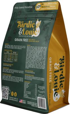 Show full view: Birdie & Louie Grain-Free Duck & Herring Dry Cat Food, 3.5-lb bag slide 3 of 8