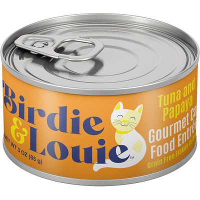 Birdie & Louie Birdie & Louie Tuna & Papaya, Tuna Flakes in Broth Wet Cat Food, 3-oz, case of 12